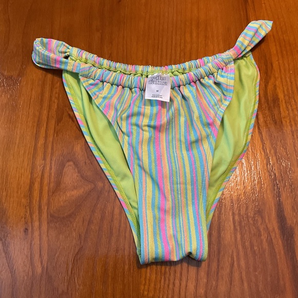 4/$20 Wild Fable Multicolor Striped Bikini Bottom M - Picture 2 of 5
